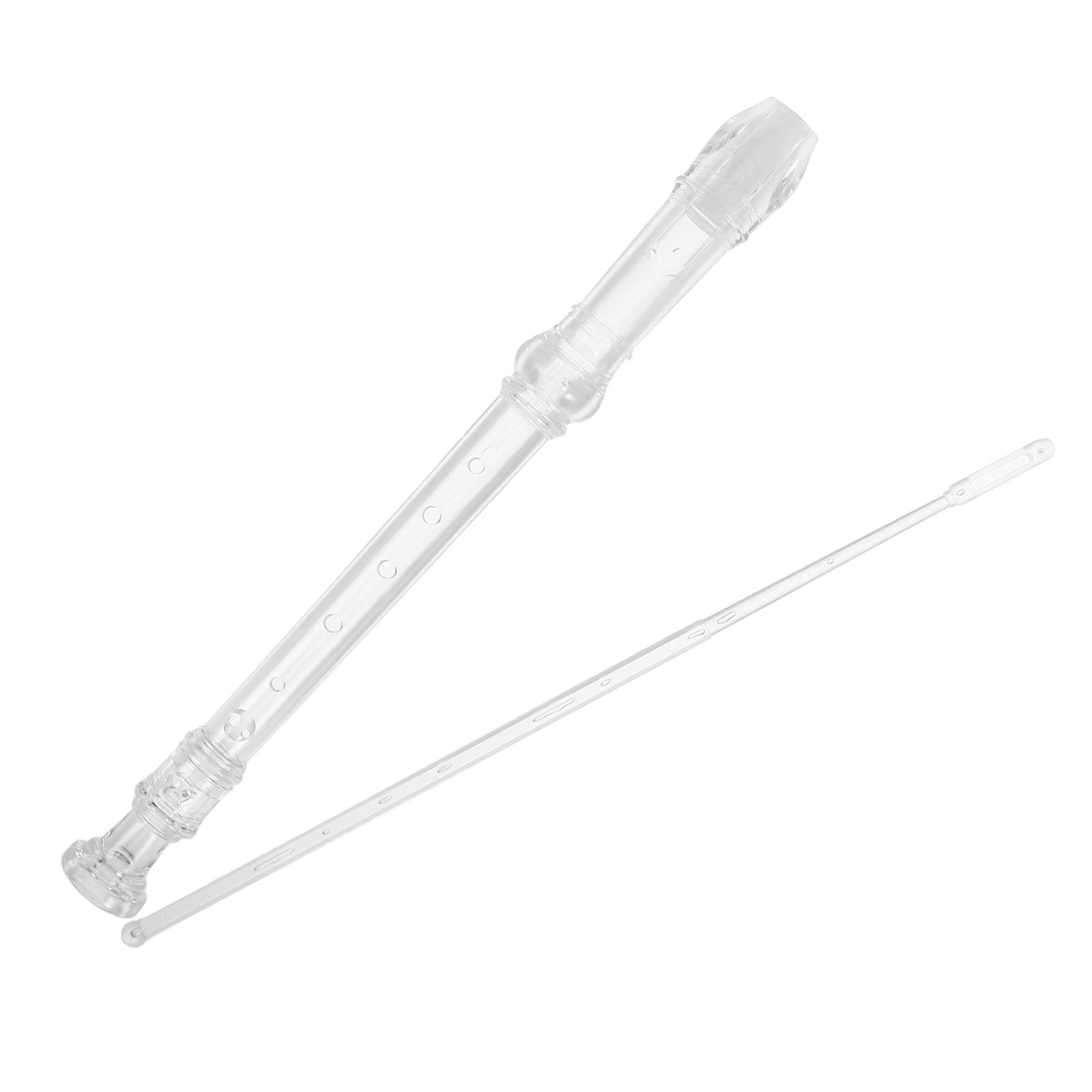 Soprano Recorder Plastic - 1Set Rekorder Soprano Transparan 8 Lubang