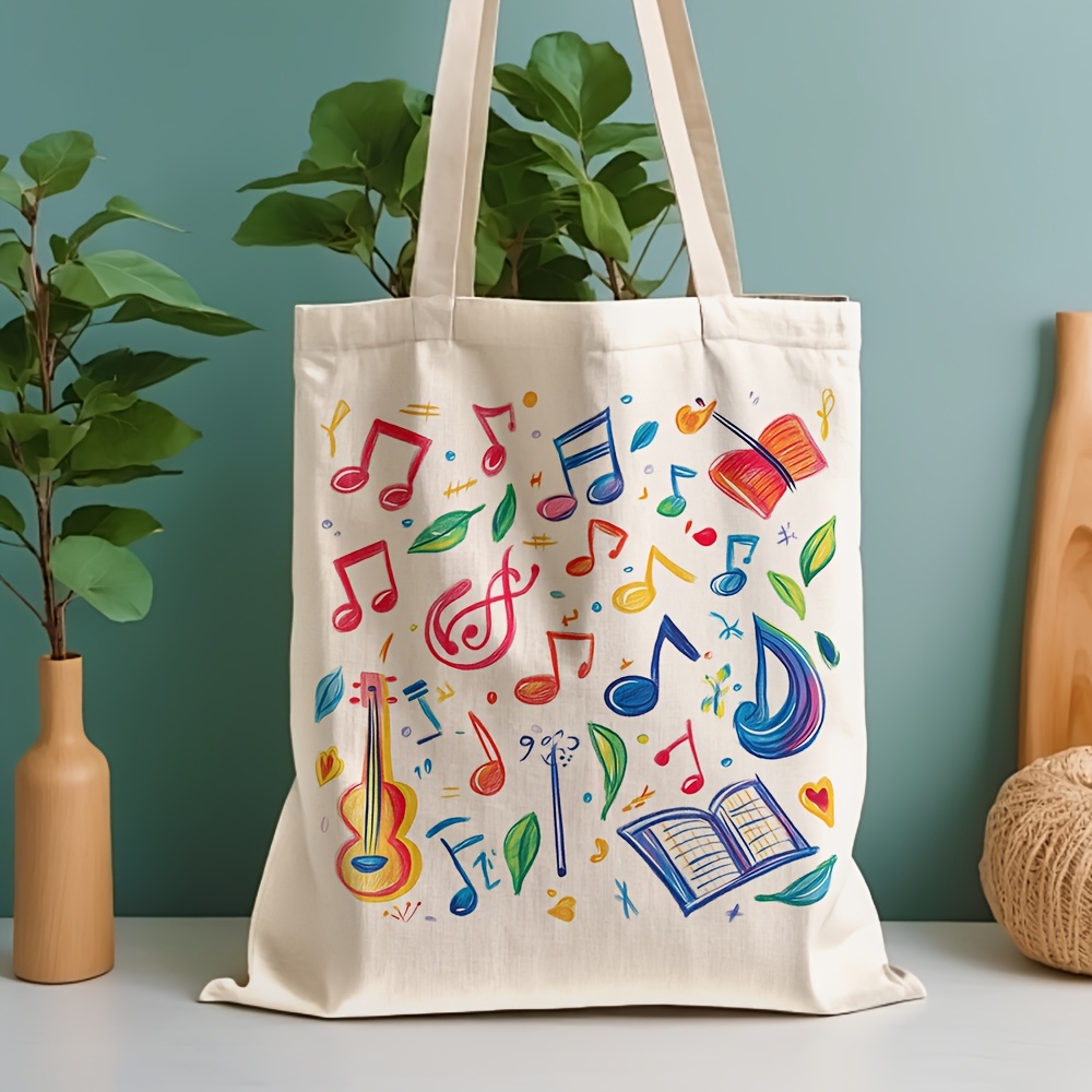 Musical Instrument Shop - Tas Tote Kanvas Cetak Desain Alat
