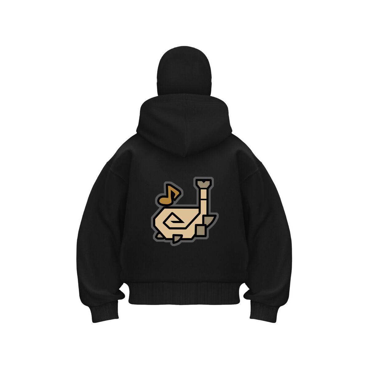 Musical Instrument Shop - Hoodie musik kartun dengan penutup kepala