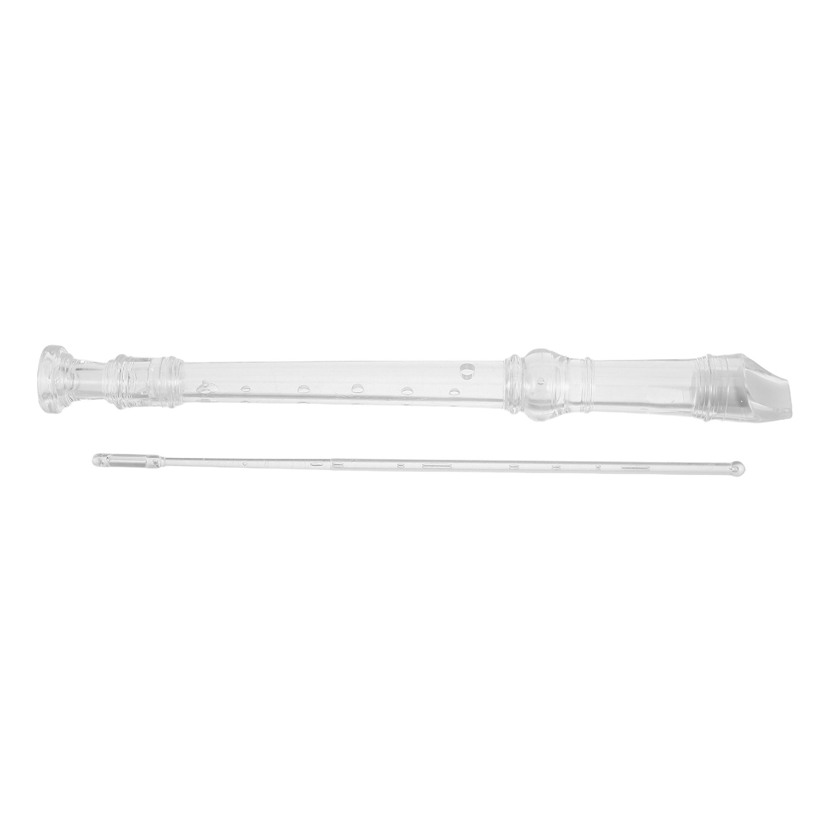 Soprano Recorder Plastic - 1 Set Rekorder Soprano Transparan 8