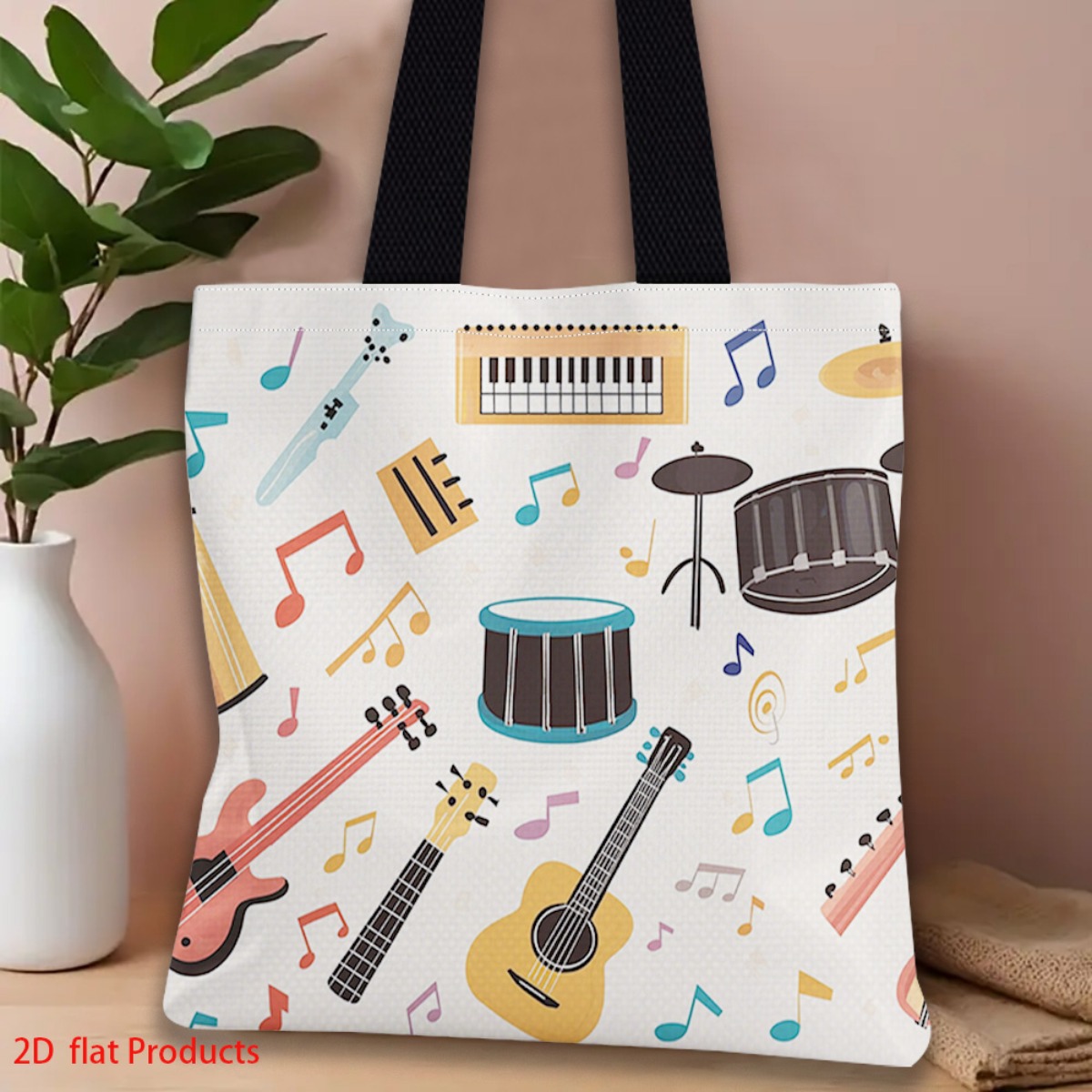Musical Instrument Shop - Tas Belanja dengan Desain Instrumen Musik