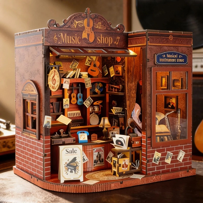 Musical Instrument Shop - Kit Rak Buku DIY, Toko Alat