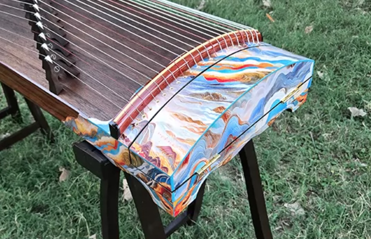 Guzheng 125 cm, 21 senar, moti - Musical Instrument Guzheng ulasan dan harga