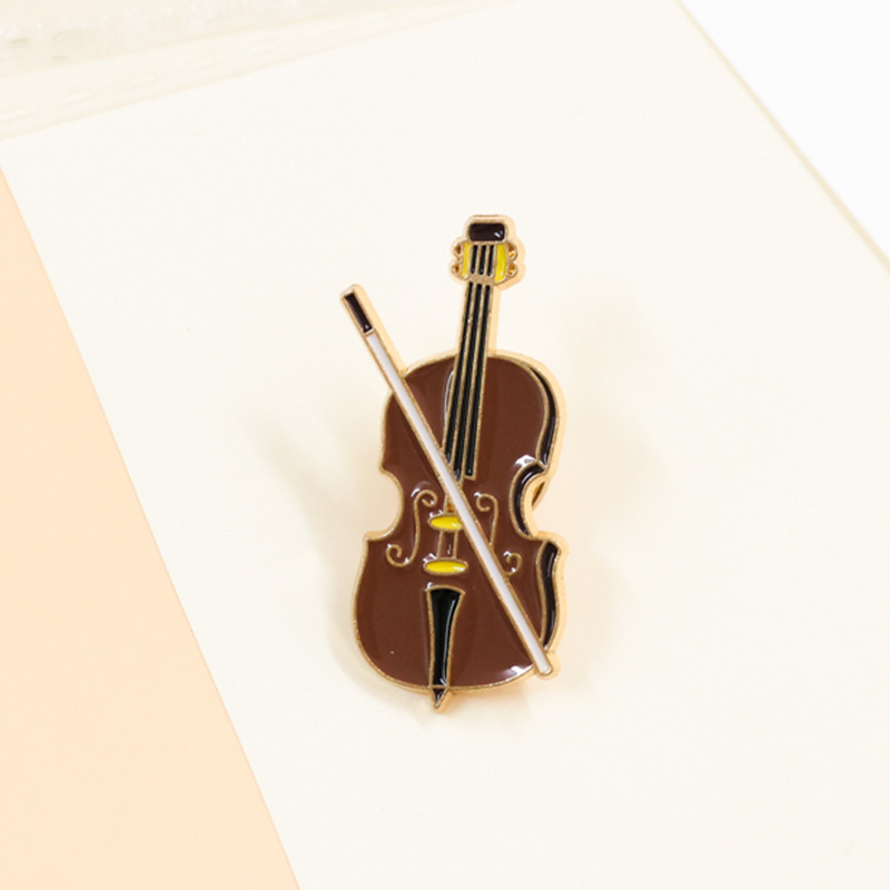 Kartun biola Enamel Pin lencan - Musical Instrument Veena ulasan dan harga
