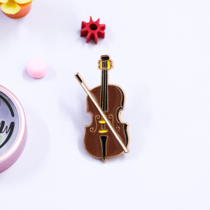 Kartun biola Enamel Pin lencan - Musical Instrument Veena ulasan dan harga